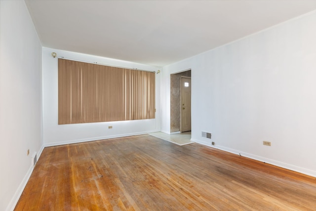 empty room featuring light wood-type flooring