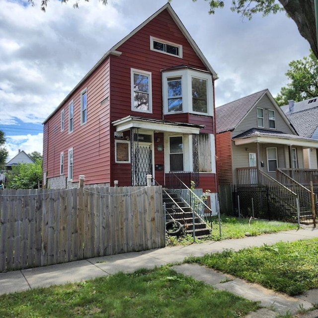 view of front of house featuring covered porch