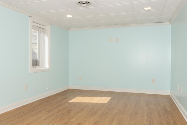 unfurnished room featuring light wood-type flooring