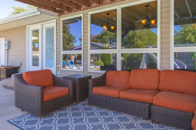 view of sunroom / solarium