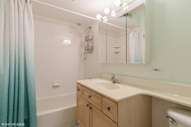 7041 W Touhy Ave Unit 209, Niles, IL 60714 - bathroom with toilet, shower / tub combo with curtain, and vanity