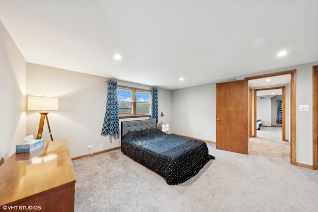 view of carpeted bedroom