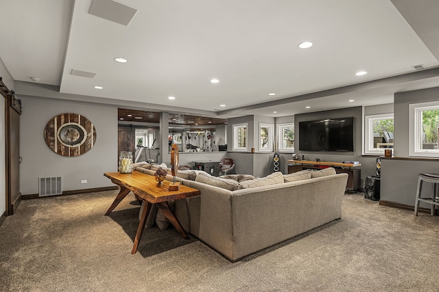 view of carpeted living room