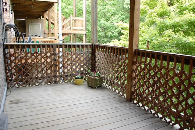 view of wooden deck