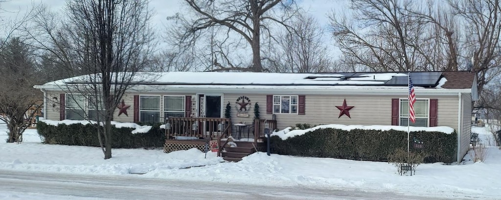 view of single story home