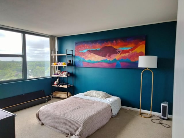 view of carpeted bedroom