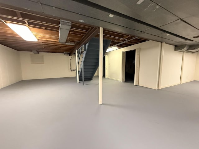 view of basement