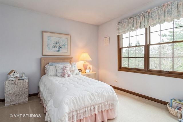 view of carpeted bedroom