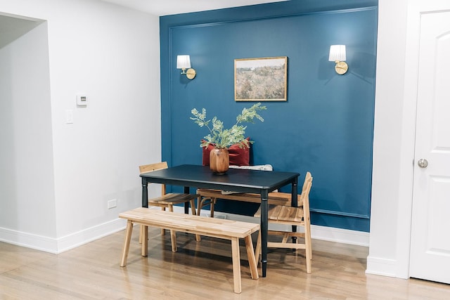 dining area featuring light hardwood / wood-style flooring