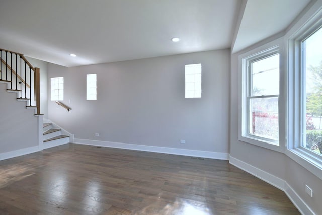 interior space featuring dark wood-type flooring