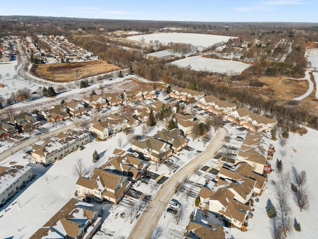 view of snowy aerial view