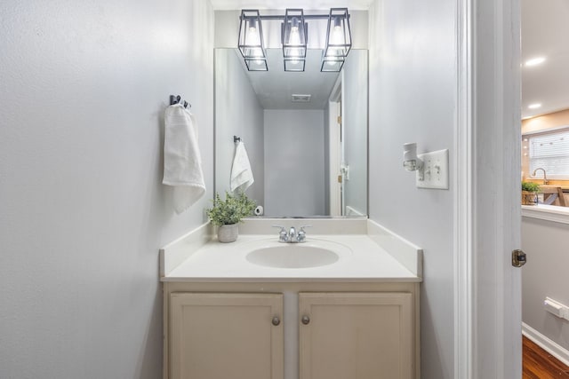 bathroom featuring vanity