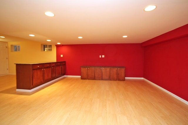 interior space with light wood-type flooring