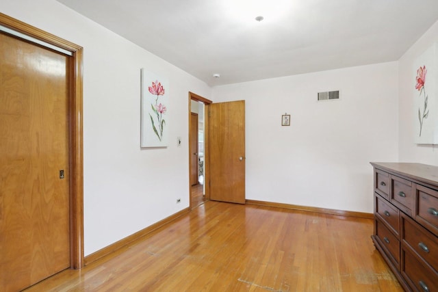 interior space with light hardwood / wood-style flooring