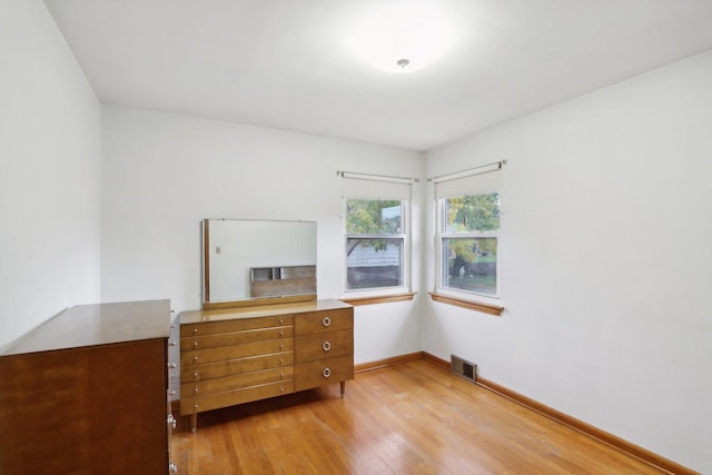 bedroom featuring light hardwood / wood-style floors