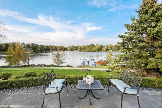 view of patio / terrace with a water view