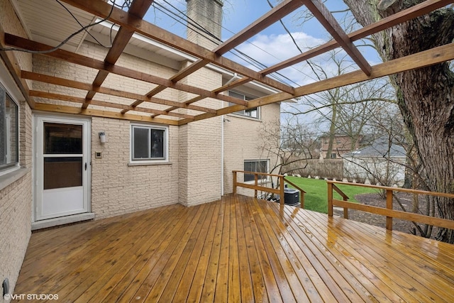 view of wooden terrace