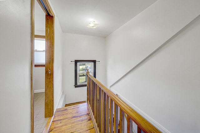 corridor featuring light hardwood / wood-style floors