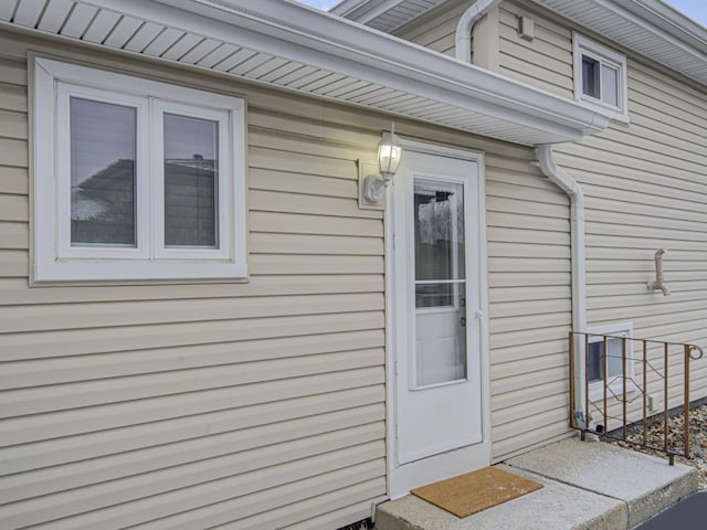 view of doorway to property