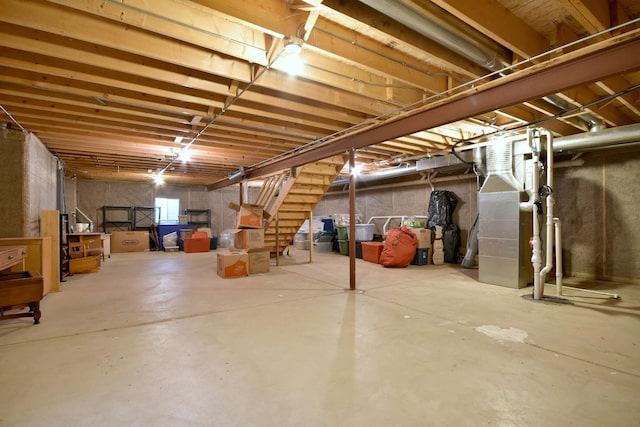 view of basement