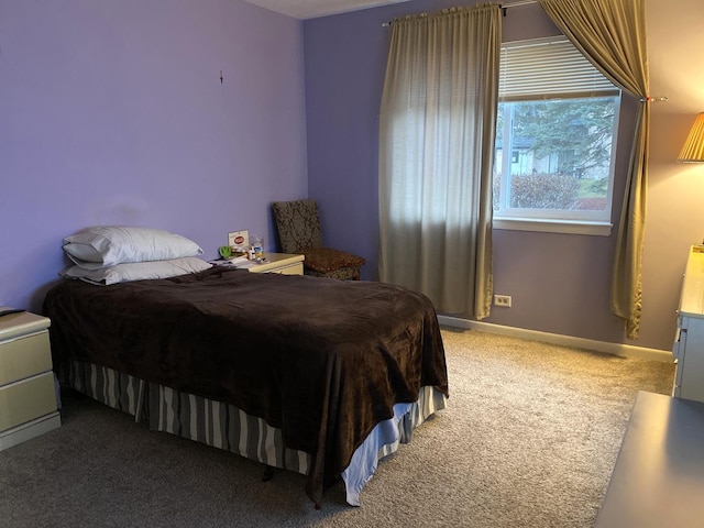 view of carpeted bedroom