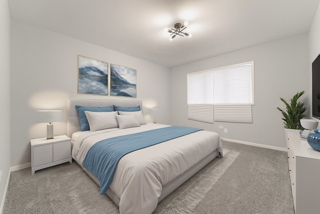 bedroom with carpet floors