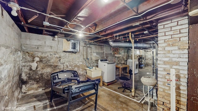 basement with sink