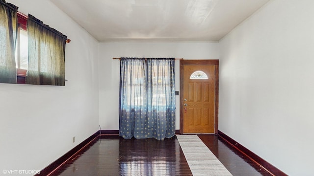 entryway featuring dark hardwood / wood-style flooring