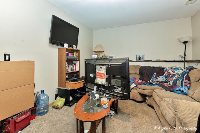 view of carpeted living room