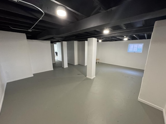 view of basement