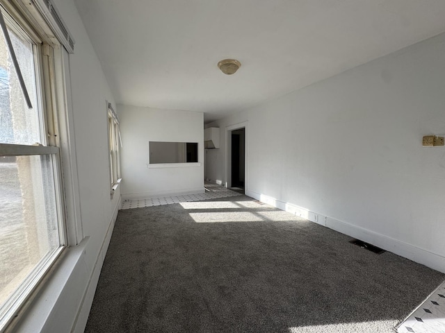 carpeted empty room with a healthy amount of sunlight