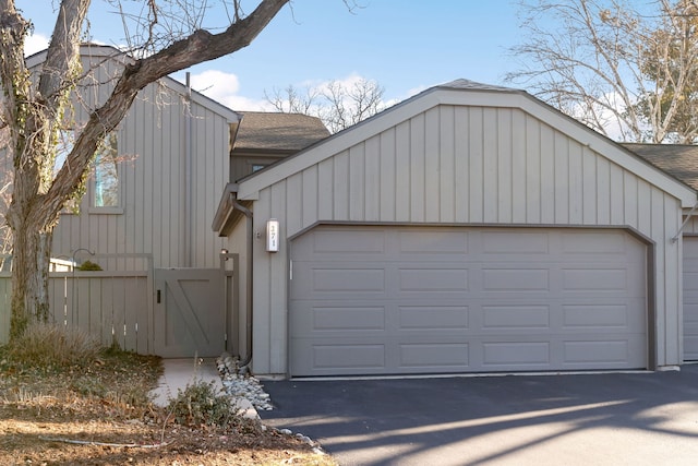 garage with driveway