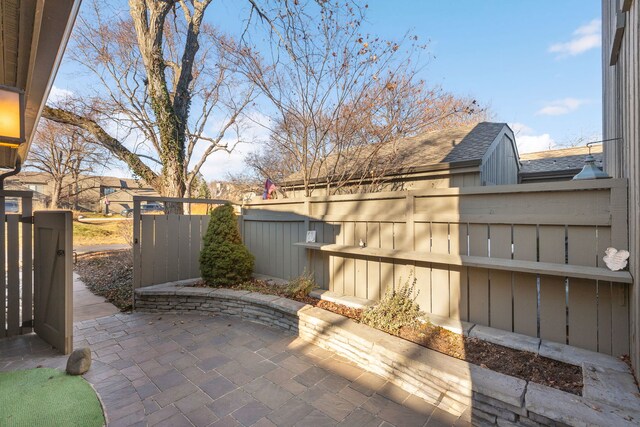 view of patio with an outdoor living space