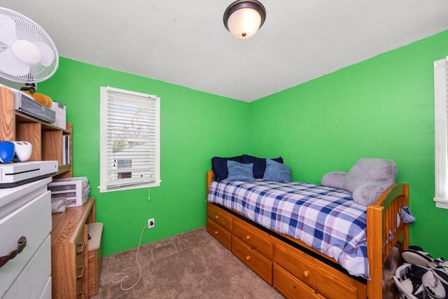 view of carpeted bedroom