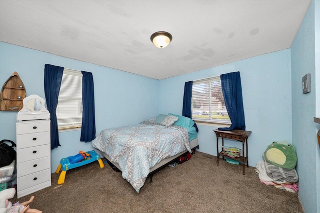 bedroom with carpet floors