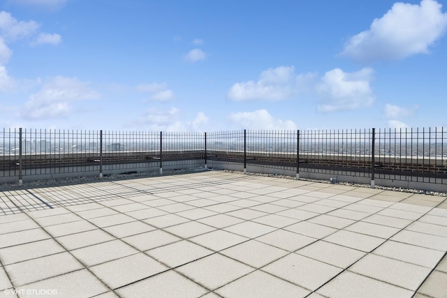 view of patio / terrace with a water view