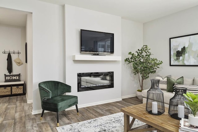 living room featuring hardwood / wood-style floors