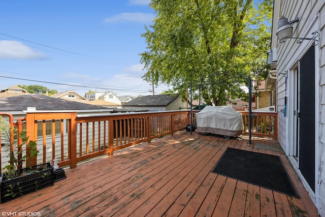 deck with grilling area