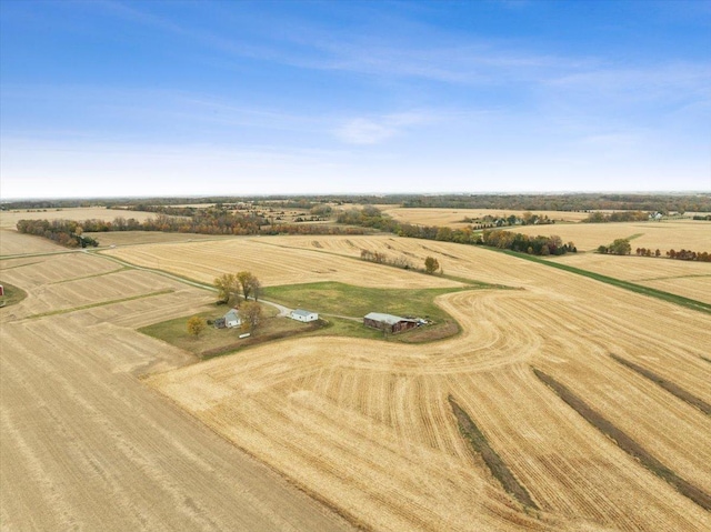 bird's eye view featuring a rural view