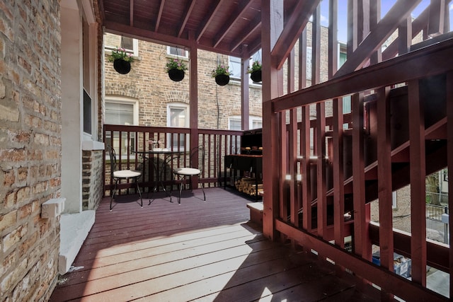 view of wooden terrace