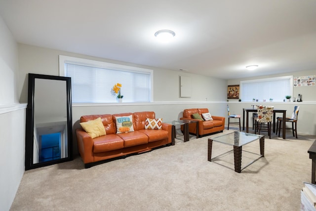 view of carpeted living room