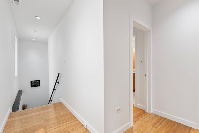 hall featuring hardwood / wood-style flooring