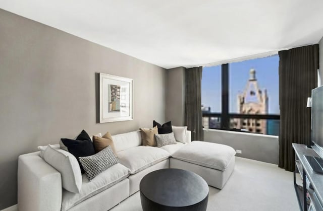 view of carpeted living room