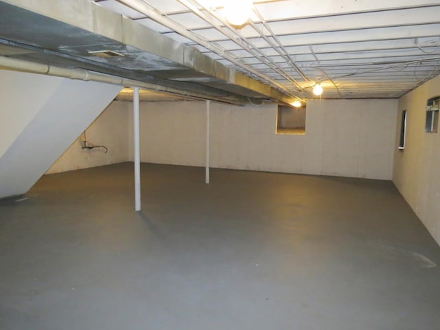 view of basement