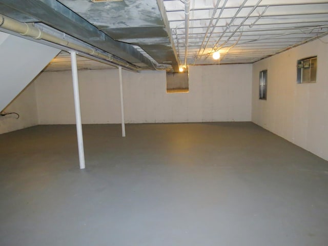 view of basement