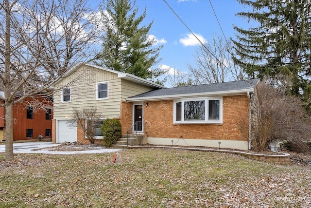 tri-level home featuring a garage