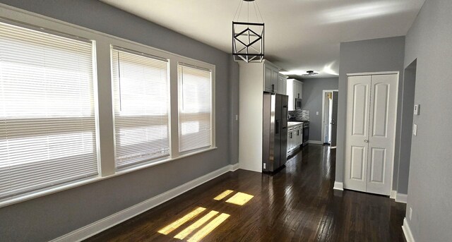 interior space featuring dark hardwood / wood-style floors