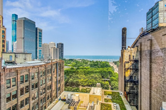 view of city featuring a water view