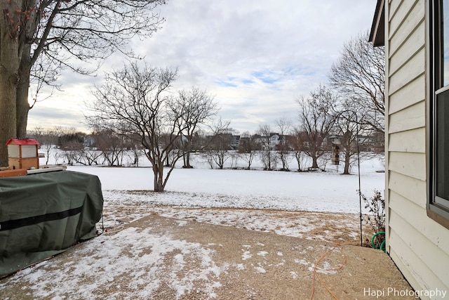 view of snowy yard