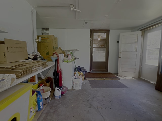 miscellaneous room with concrete flooring